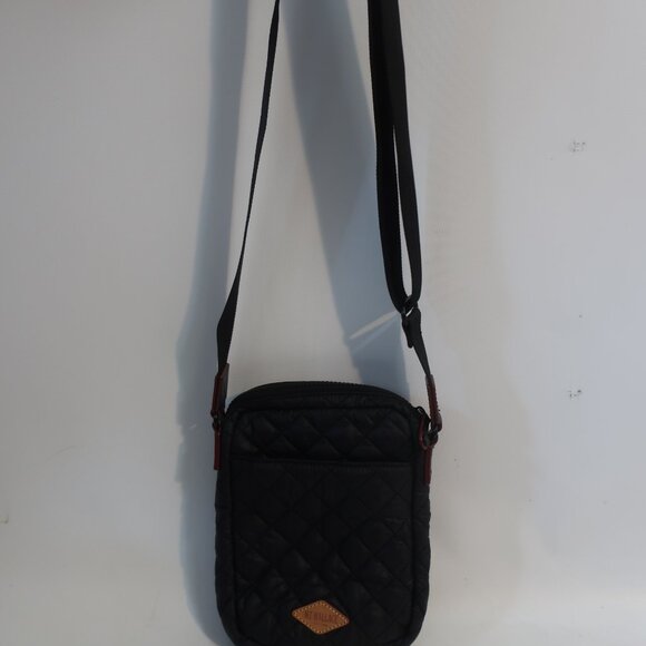 Womens MZ Wallace Metro Black Quilted Nylon Mini Crossbody Bag - Picture 5 of 10